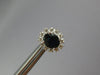 1.74CT DIAMOND & AAA SAPPHIRE 14K WHITE GOLD OVAL & ROUND FLOWER STUD EARRINGS
