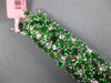 LARGE 40.02CT DIAMOND & AAA TSAVORITE 18K WHITE GOLD MULTI SHAPE TENNIS BRACELET