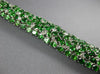 LARGE 40.02CT DIAMOND & AAA TSAVORITE 18K WHITE GOLD MULTI SHAPE TENNIS BRACELET