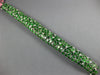 LARGE 40.02CT DIAMOND & AAA TSAVORITE 18K WHITE GOLD MULTI SHAPE TENNIS BRACELET