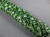 LARGE 40.02CT DIAMOND & AAA TSAVORITE 18K WHITE GOLD MULTI SHAPE TENNIS BRACELET