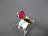 1.06CT DIAMOND & AAA RUBY 14KT YELLOW GOLD OVAL & ROUND FRIENDSHIP PROMISE RING