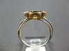 .51CT MULTI COLOR DIAMOND 14KT WHITE & ROSE GOLD 4 LEAF CLOVER FLOWER LOVE RING