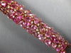 LARGE 44.80CT DIAMOND & AAA RHODOLITE 18KT ROSE GOLD MULTI SHAPE TENNIS BRACELET