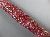 LARGE 44.80CT DIAMOND & AAA RHODOLITE 18KT ROSE GOLD MULTI SHAPE TENNIS BRACELET