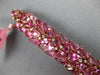 LARGE 44.80CT DIAMOND & AAA RHODOLITE 18KT ROSE GOLD MULTI SHAPE TENNIS BRACELET
