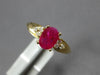 1.06CT DIAMOND & AAA RUBY 14KT YELLOW GOLD OVAL & ROUND FRIENDSHIP PROMISE RING