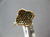.51CT MULTI COLOR DIAMOND 14KT WHITE & ROSE GOLD 4 LEAF CLOVER FLOWER LOVE RING