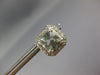 LARGE 4.22CT DIAMOND & AAA GREEN AMETHYST 14KT WHITE GOLD CUSHION STUD EARRINGS
