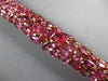 LARGE 44.80CT DIAMOND & AAA RHODOLITE 18KT ROSE GOLD MULTI SHAPE TENNIS BRACELET