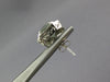 LARGE 4.22CT DIAMOND & AAA GREEN AMETHYST 14KT WHITE GOLD CUSHION STUD EARRINGS