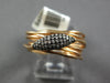 .19CT CHOCOLATE FANCY DIAMOND 14K ROSE & BLACK GOLD HANDCRAFTED BAMBOO LEAF RING