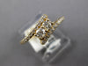 ESTATE .50CT DIAMOND 14KT YELLOW GOLD 3D 2 STONE CRISS CROSS LOVE FUN RING