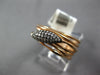 .19CT CHOCOLATE FANCY DIAMOND 14K ROSE & BLACK GOLD HANDCRAFTED BAMBOO LEAF RING