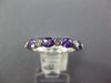 .74CT DIAMOND & AAA AMETHYST 14KT WHITE GOLD OVAL & ROUND SEMI ETERNITY FUN RING