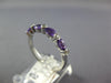 .74CT DIAMOND & AAA AMETHYST 14KT WHITE GOLD OVAL & ROUND SEMI ETERNITY FUN RING