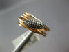 .19CT CHOCOLATE FANCY DIAMOND 14K ROSE & BLACK GOLD HANDCRAFTED BAMBOO LEAF RING