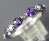 .74CT DIAMOND & AAA AMETHYST 14KT WHITE GOLD OVAL & ROUND SEMI ETERNITY FUN RING