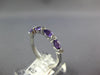 .74CT DIAMOND & AAA AMETHYST 14KT WHITE GOLD OVAL & ROUND SEMI ETERNITY FUN RING