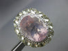 LARGE 14CT DIAMOND & AAA GREEN AMETHYST & KUNZITE 18KT WHITE GOLD OVAL EARRINGS