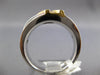 .25CT WHITE & BLUE DIAMOND 14KT 2 TONE GOLD 3D DIAGONAL MATTE & SHINY MENS RING