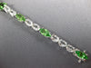12.43CT AAA WHITE SAPPHIRE & TSAVORITE 18KT WHITE GOLD MULTI SHAPE FUN BRACELET