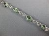12.43CT AAA WHITE SAPPHIRE & TSAVORITE 18KT WHITE GOLD MULTI SHAPE FUN BRACELET