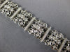 WIDE & LONG 2.77CT DIAMOND 18KT WHITE GOLD FILIGREE DOUBLE HEART TENNIS BRACELET