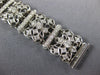 WIDE & LONG 2.77CT DIAMOND 18KT WHITE GOLD FILIGREE DOUBLE HEART TENNIS BRACELET
