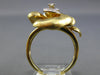 ESTATE WIDE .09CT DIAMOND 14KT YELLOW GOLD 3D CLASSIC ROSE FLOWER FUN LOVE RING