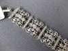 WIDE & LONG 2.77CT DIAMOND 18KT WHITE GOLD FILIGREE DOUBLE HEART TENNIS BRACELET