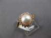 .25CT DIAMOND & AAA SOUTH SEA PEARL 14KT YELLOW GOLD 3D CLASSIC FLOWER LOVE RING