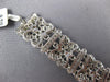 WIDE & LONG 2.77CT DIAMOND 18KT WHITE GOLD FILIGREE DOUBLE HEART TENNIS BRACELET