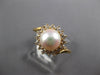 .25CT DIAMOND & AAA SOUTH SEA PEARL 14KT YELLOW GOLD 3D CLASSIC FLOWER LOVE RING