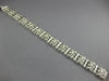 WIDE & LONG 2.77CT DIAMOND 18KT WHITE GOLD FILIGREE DOUBLE HEART TENNIS BRACELET