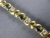 ESTATE 2CT DIAMOND & AAA SAPPHIRE 14KT YELLOW GOLD INFINITY LOVE TENNIS BRACELET