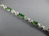 10.19CT AAA WHITE SAPPHIRE & TSAVORITE 18KT WHITE GOLD MULTI SHAPE FUN BRACELET