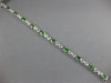 10.19CT AAA WHITE SAPPHIRE & TSAVORITE 18KT WHITE GOLD MULTI SHAPE FUN BRACELET