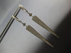 LARGE .70CT DIAMOND 14KT WHITE GOLD ELONGATED PAVE TRIANGULAR HANGING EARRINGS