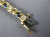 ESTATE 2CT DIAMOND & AAA SAPPHIRE 14KT YELLOW GOLD INFINITY LOVE TENNIS BRACELET