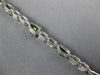 10.19CT AAA WHITE SAPPHIRE & TSAVORITE 18KT WHITE GOLD MULTI SHAPE FUN BRACELET