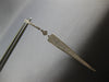 LARGE .70CT DIAMOND 14KT WHITE GOLD ELONGATED PAVE TRIANGULAR HANGING EARRINGS