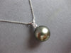 .05CT DIAMOND & AAA TAHITIAN PEARL 14KT WHITE GOLD 3D SOLITAIRE FLOATING PENDANT