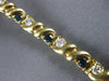 ESTATE 2CT DIAMOND & AAA SAPPHIRE 14KT YELLOW GOLD INFINITY LOVE TENNIS BRACELET