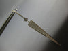 LARGE .70CT DIAMOND 14KT WHITE GOLD ELONGATED PAVE TRIANGULAR HANGING EARRINGS