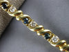 ESTATE 2CT DIAMOND & AAA SAPPHIRE 14KT YELLOW GOLD INFINITY LOVE TENNIS BRACELET