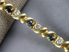 ESTATE 2CT DIAMOND & AAA SAPPHIRE 14KT YELLOW GOLD INFINITY LOVE TENNIS BRACELET
