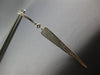 LARGE .70CT DIAMOND 14KT WHITE GOLD ELONGATED PAVE TRIANGULAR HANGING EARRINGS