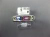 1.26CT DIAMOND & MULTI COLOR SAPPHIRE 14KT WHITE GOLD CHANNEL ANNIVERSARY RING