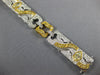 LONG 5.7CT WHITE GREEN & CANARY DIAMOND 18K 2 TONE GOLD MULTI SHAPE FUN BRACELET